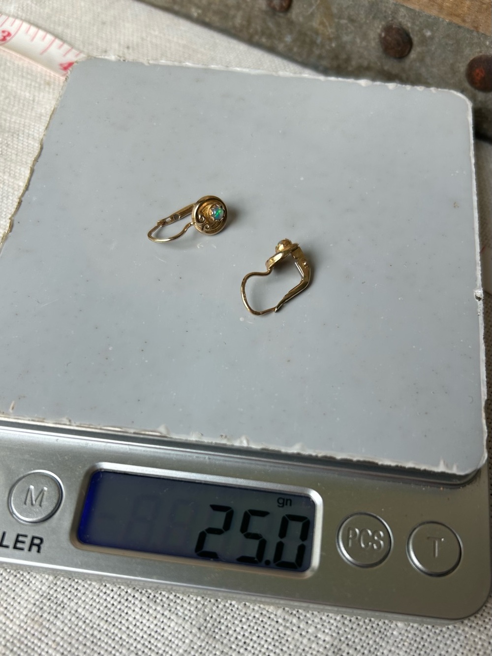 14k Opal Earrings - Picture 9 of 14